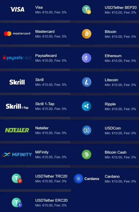 Sportaza Casino Deposits