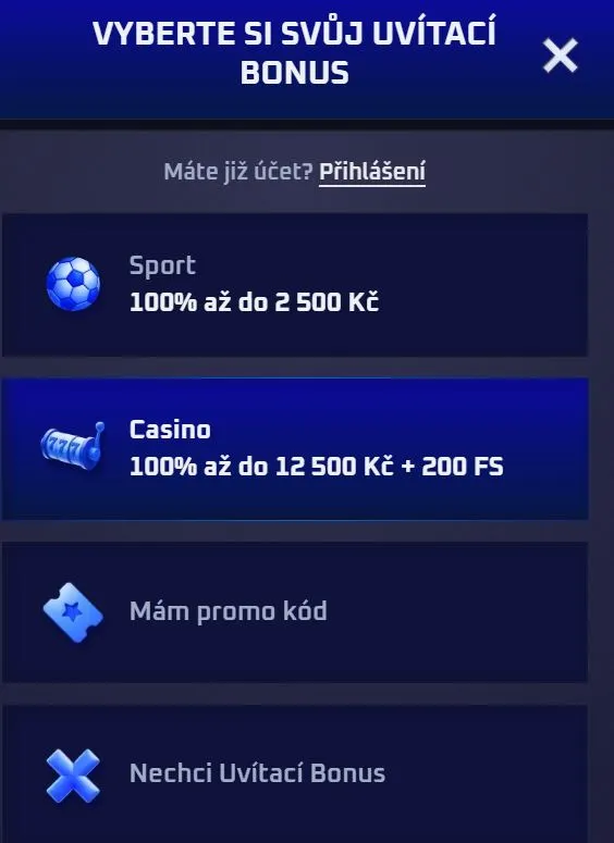 Sportaza Casino registrace