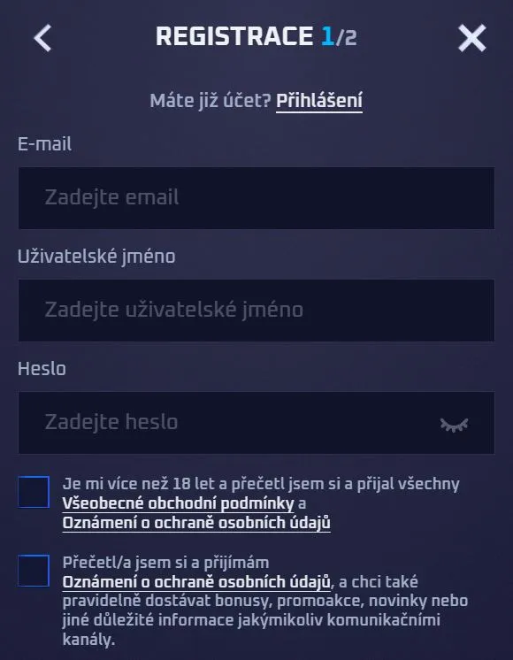 Sportaza Casino registrace