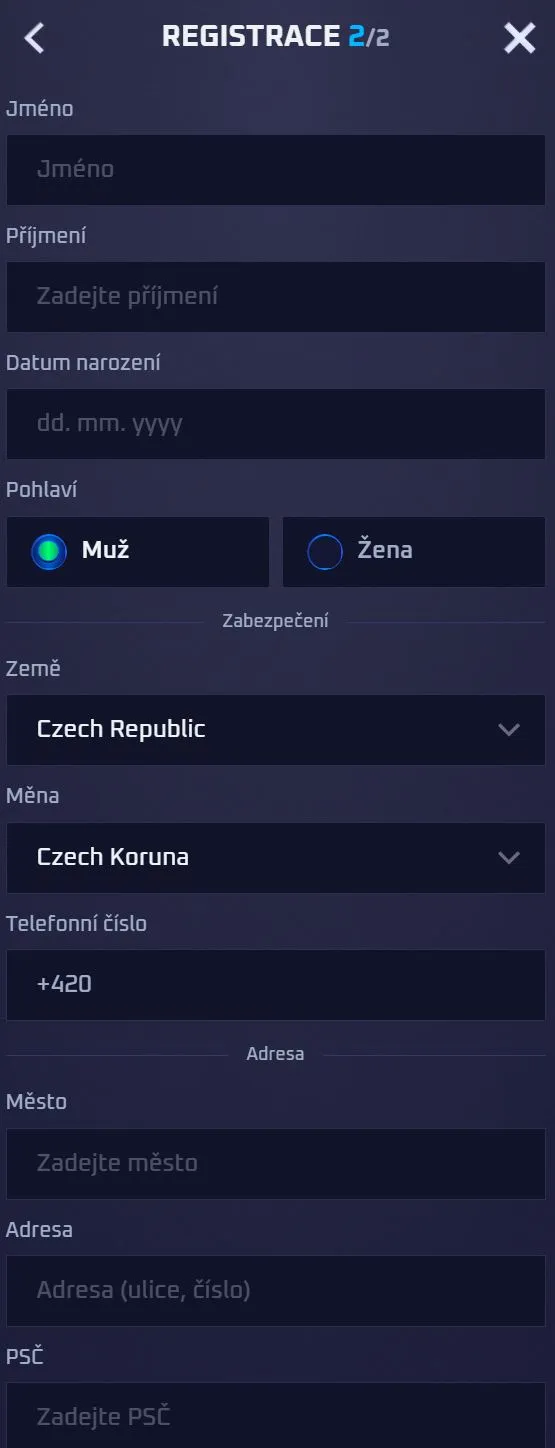 Sportaza Casino registrace