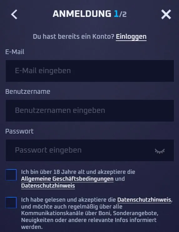 Sportaza Casino Registrierung