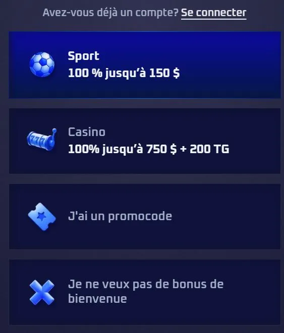 Sportaza Casino Enregistrement