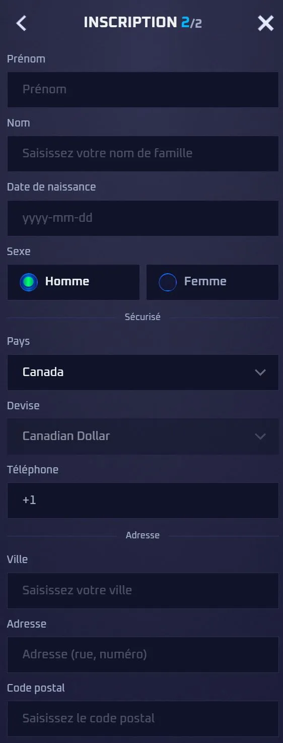 Sportaza Casino Enregistrement