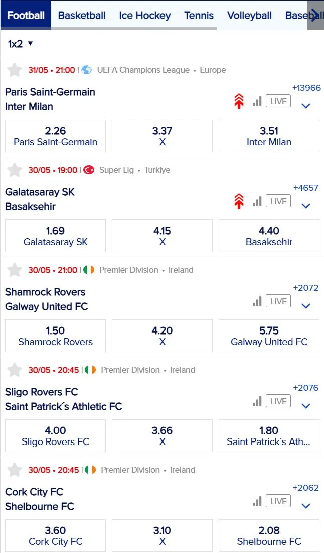 Sportaza významné sportovní události
